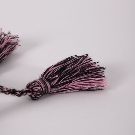 Bracelet équitation Octobre Rose Harcour noir rose - Le Paturon