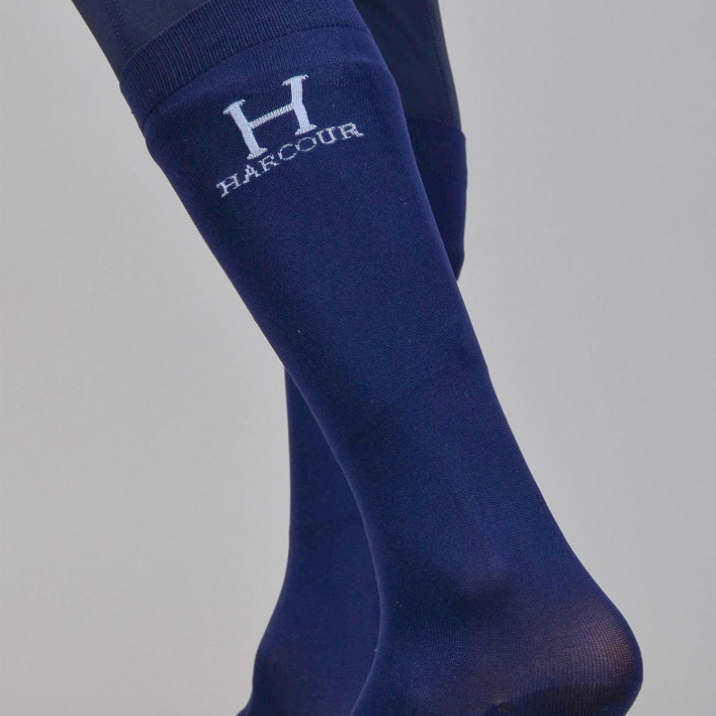 Chaussettes équitation Badminton Harcour lot de 2 marine