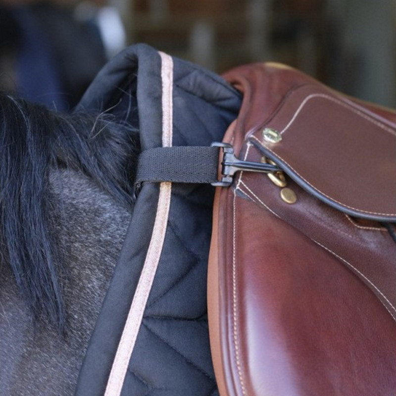 Bande de respect protection ventre cheval éperons noir - Le Paturon