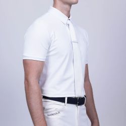 Polo concours équitation homme Preston Harcour blanc - Le Paturon