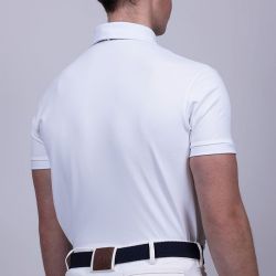 Polo concours équitation homme Preston Harcour blanc - Le Paturon