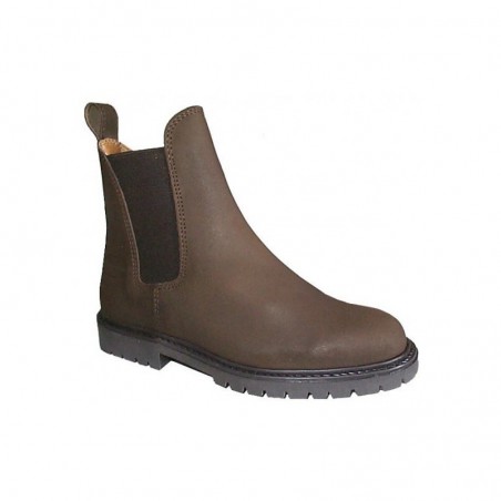 Boots équitation Balma Cavalhorse croûte de cuir graissé marron - Le Paturon
