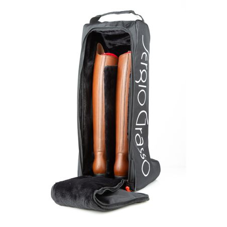 Sac à bottes équitation doublé fourrure Sergio Grasso noir - Le Paturon
