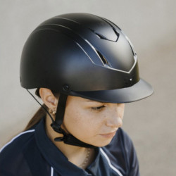 Casque équitation Topy Riding World Spark noir mat - Le Paturon
