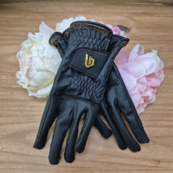 Gants équitation Classic Diamond Glovers noir or - Le Paturon