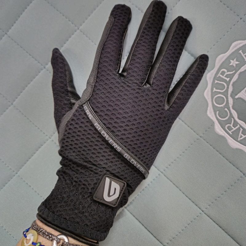 Gants équitation Summer Slim Glovers noir - Le Paturon