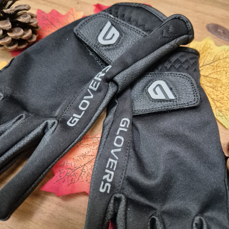 Gants équitation Winter Wind Proof Glovers noir - Le Paturon