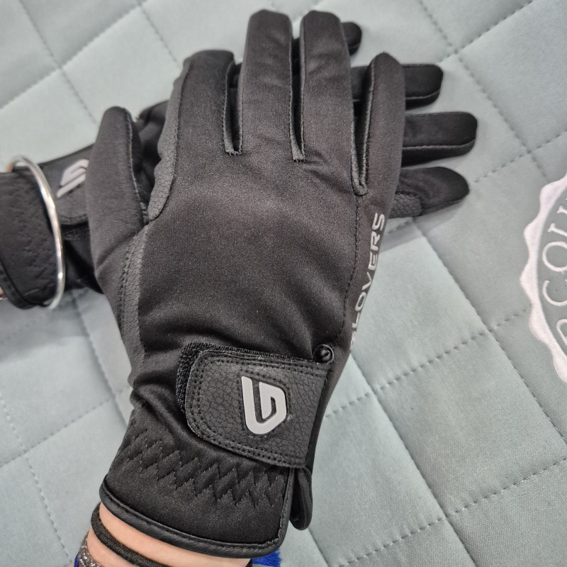 Gants équitation Winter Wind Proof Glovers noir - Le Paturon