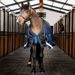 Couverture écurie cheval Easy Layer 200g Horseware noir noir argent - Le Paturon