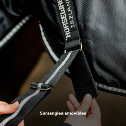 Couverture écurie cheval Easy Layer 200g Horseware noir noir argent - Le Paturon