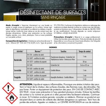 Spray désinfectant écurie virucide de surface sans rinçage 750ml - Le Paturon
