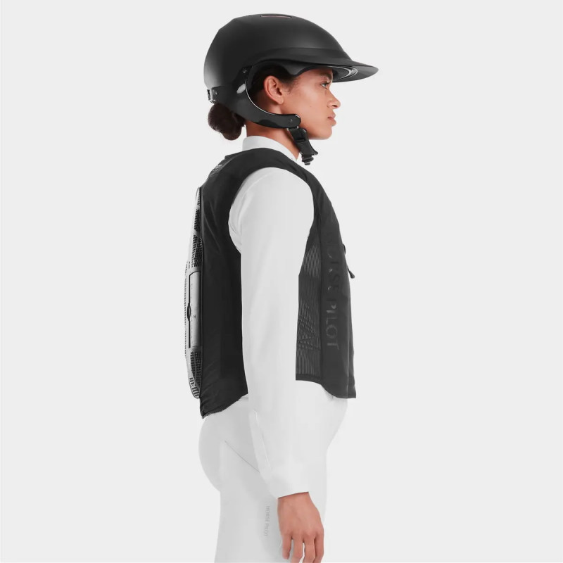 Gilet airbag équitation E-Twist Air Vest Horse Pilot sans cordon noir - Le Paturon