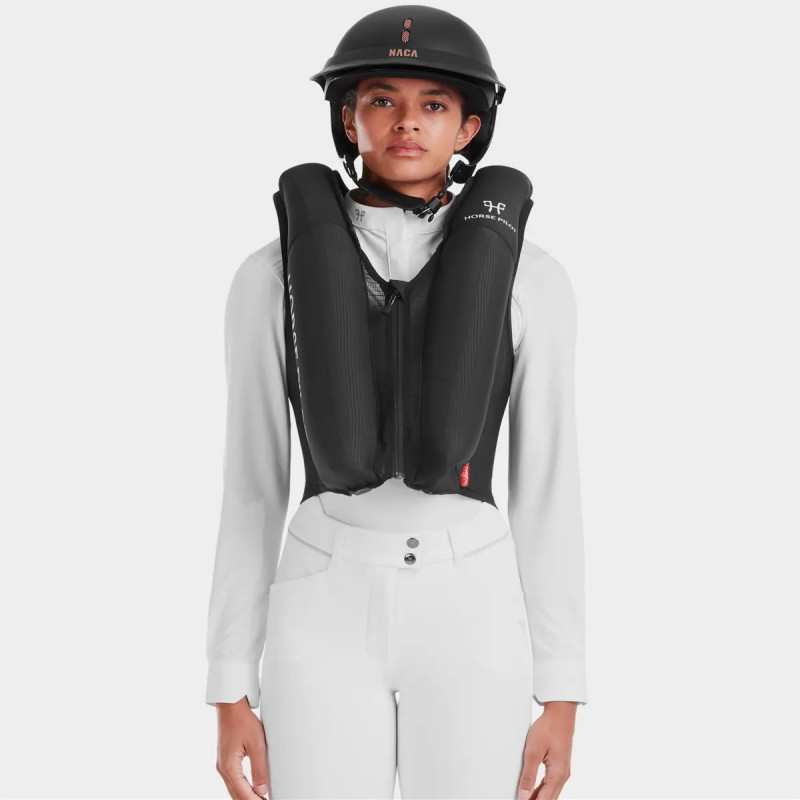 Gilet airbag équitation E-Twist Air Vest Horse Pilot sans cordon noir - Le Paturon