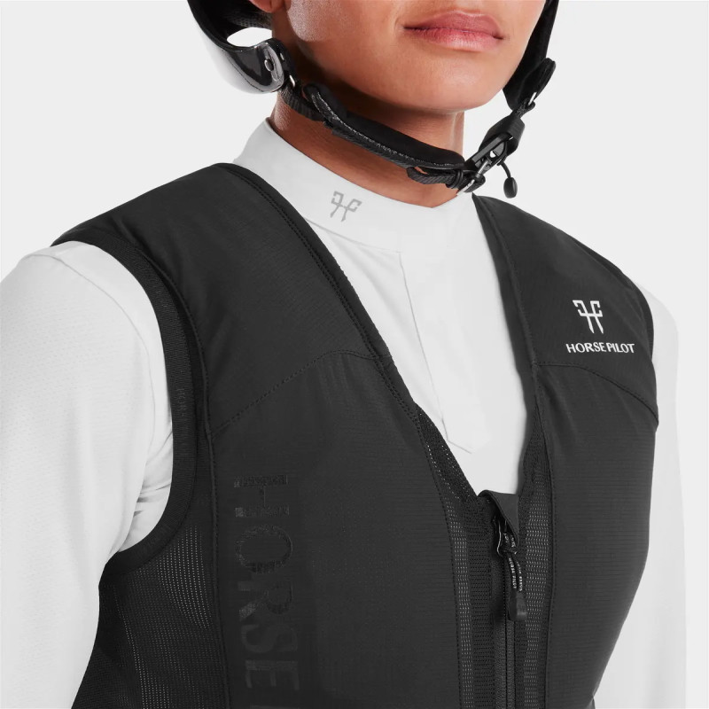 Gilet airbag équitation E-Twist Air Vest Horse Pilot sans cordon noir - Le Paturon