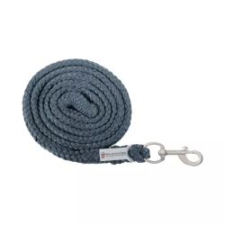 Longe cheval coton tressé Plus Waldhausen mousqueton 2m anthracite - Le Paturon