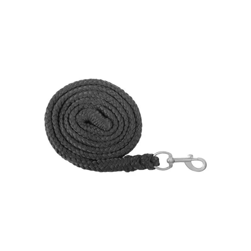 Longe cheval coton tressé Plus Waldhausen mousqueton 2m noir - Le Paturon