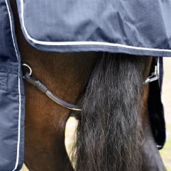 Courroie de queue revêtue PVC couverture cheval Waldhausen noir - Le Paturon