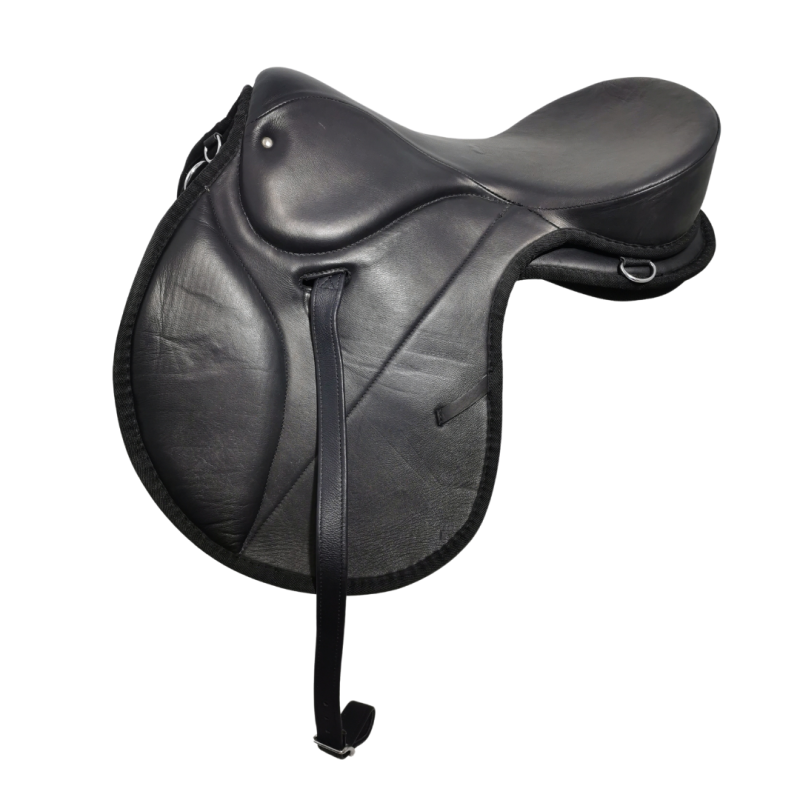 Selle anglaise en cuir marron de qualité supérieure - Tout usage - 30,5 cm à 45,7 cm - Noir - ST-ES-006 (siège de 30,5 cm Selle anglaise en cuir marron de qualité supérieure - Tout usage - 30,5 cm à 45,7 cm - Noir - ST-ES-006 (siège de 30,5 cm