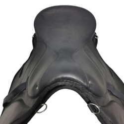 Selle cheval synthétique sans arçon noire - Le Paturon