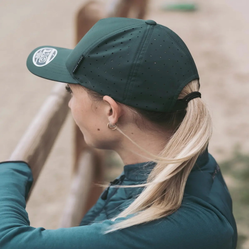 Casquette équitation Aerotech Cap Horse Pilot vert lichen - Le Paturon