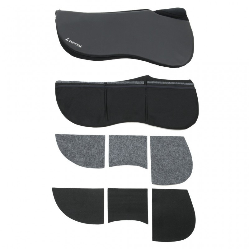 Amortisseur cheval correction dos Lami-Cell noir - Le Paturon