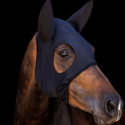 Masque anti-stress cheval Come Best Titanium Lami-Cell avec oreilles noir - Le Paturon