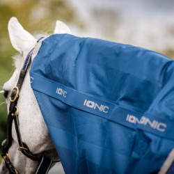 Couvre-cou cheval séchant thérapeutique Rambo Ionic Horseware 0g bleu argent - Le Paturon
