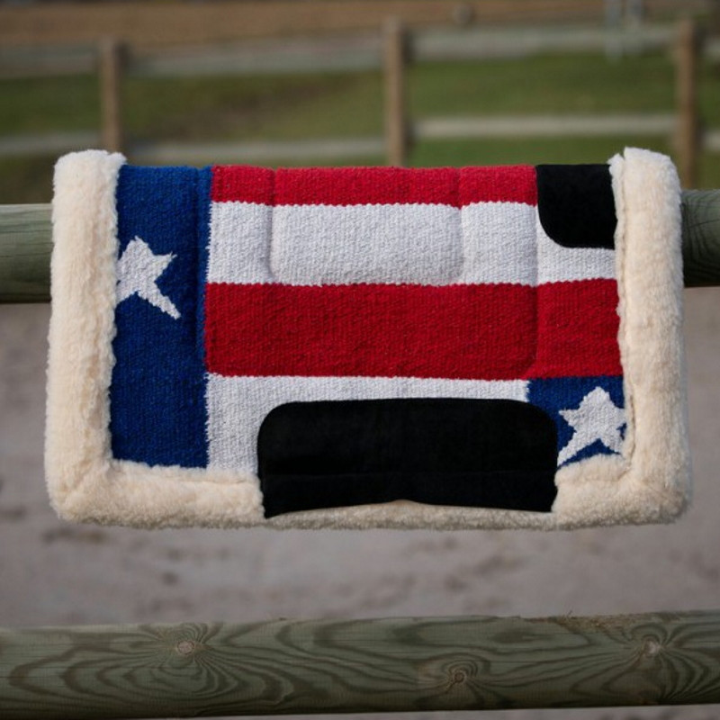 Tapis western cheval Navajo Westride drapeau USA rouge marine - Le Paturon