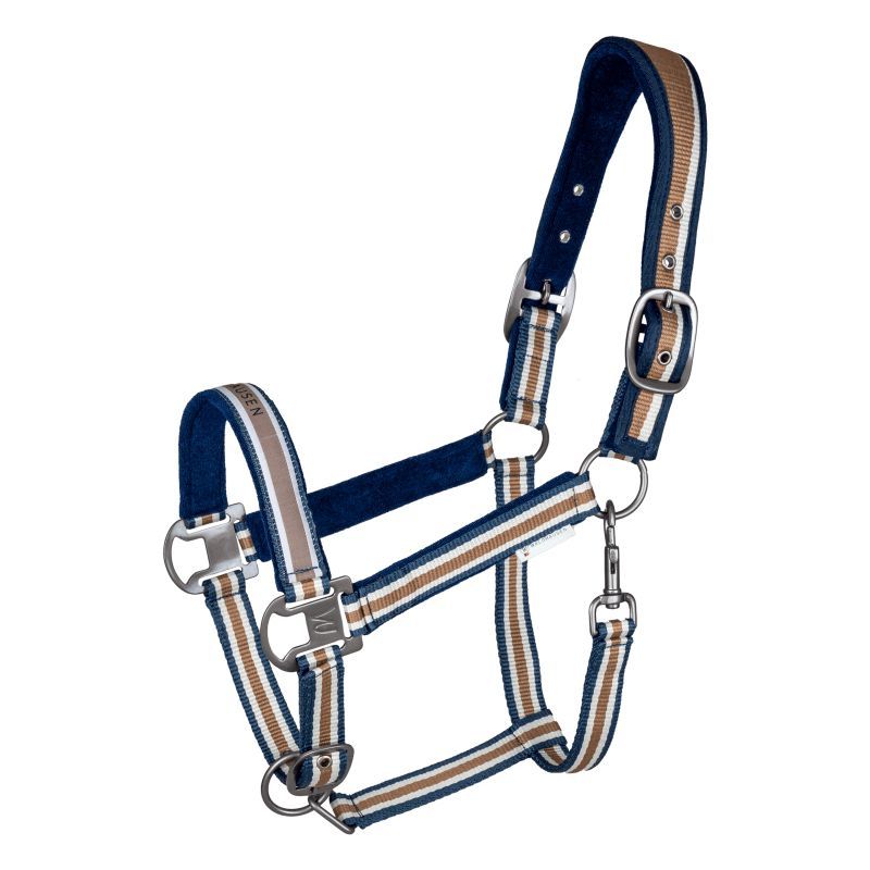 Licol cheval nylon Atheltic Waldhausen cappuccino nuit - Le Paturon