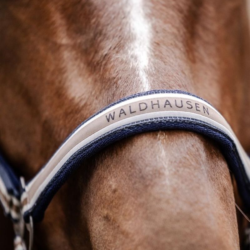 Licol cheval nylon Atheltic Waldhausen cappuccino nuit - Le Paturon