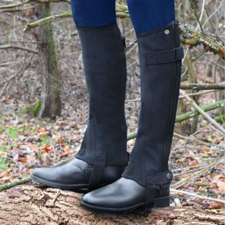 Mini-chaps équitation standard Amara Daily élastiques ELT noir - Le Paturon