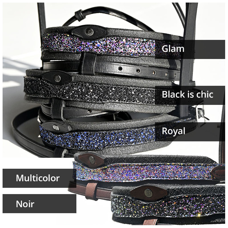 Licol cheval cuir Elegance Disco IHWT - Le Paturon
