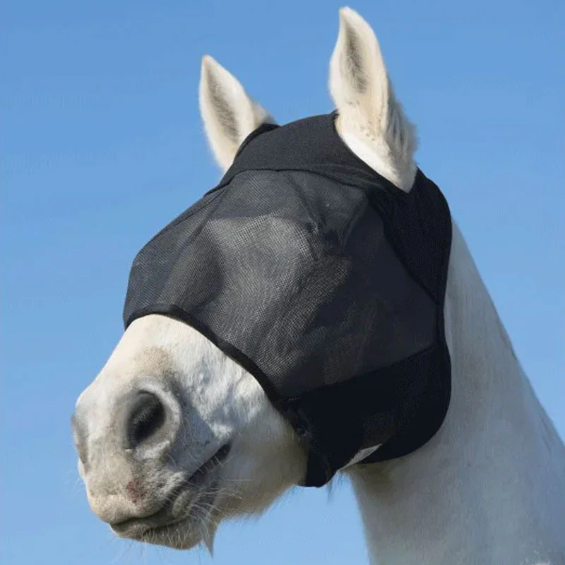Masque anti-mouche anti-uv cheval sans oreilles Ultra Shield Absorbine Noir - Le Paturon