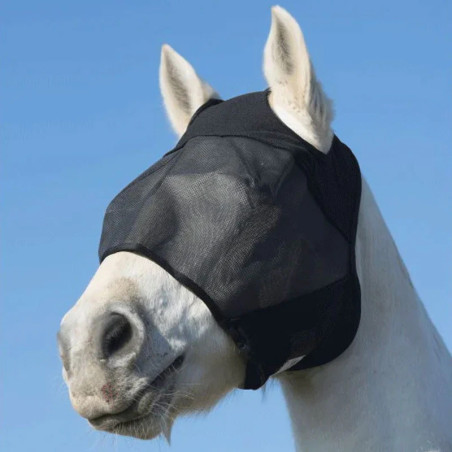 Masque anti-mouche anti-uv cheval sans oreilles Ultra Shield Absorbine Noir - Le Paturon