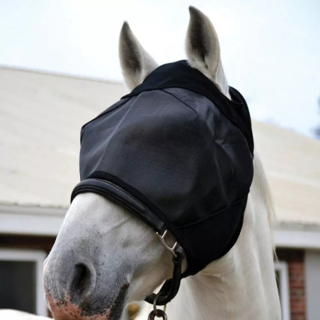 Masque anti-mouche anti-uv cheval sans oreilles Ultra Shield Absorbine Noir - Le Paturon