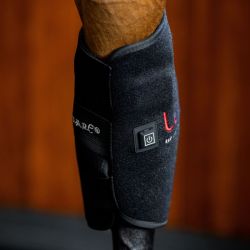 Protège-jarret cheval thérapeutique luminothérapie LED Lumière Rouge Horseware noir - Le Paturon