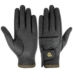 Gants équitation Classic Diamond Glovers noir or - Le Paturon