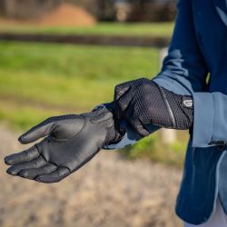Gants équitation Summer Slim Glovers noir - Le Paturon
