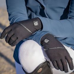 Gants équitation Summer Slim Glovers noir - Le Paturon