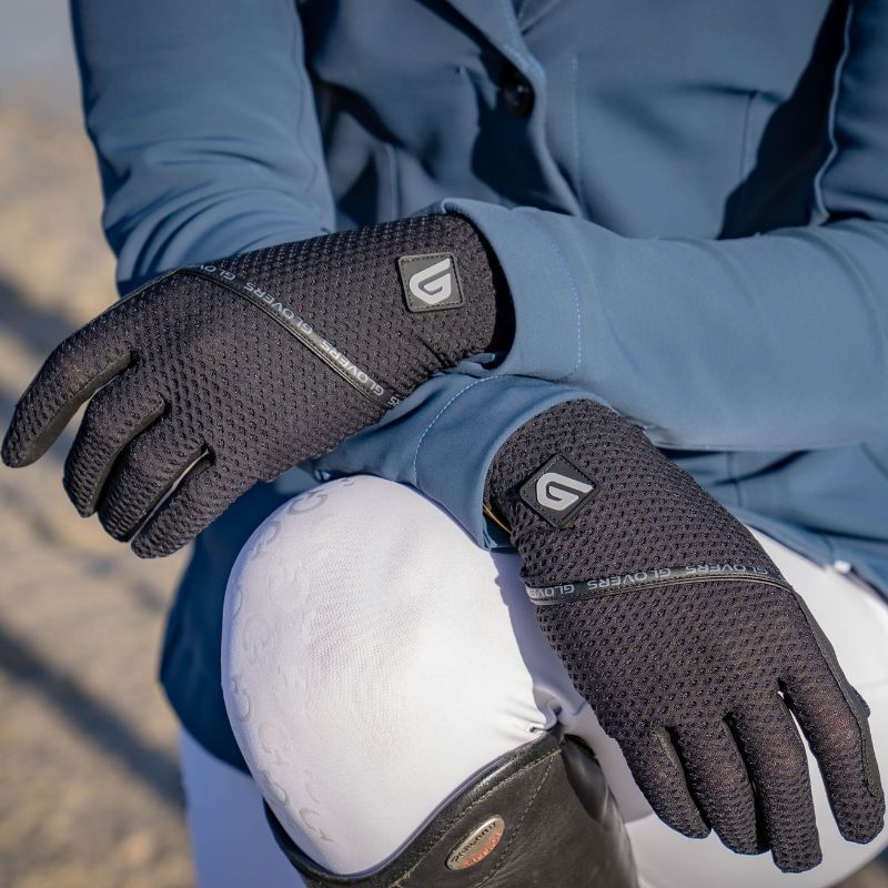 Gants équitation Summer Slim Glovers noir - Le Paturon