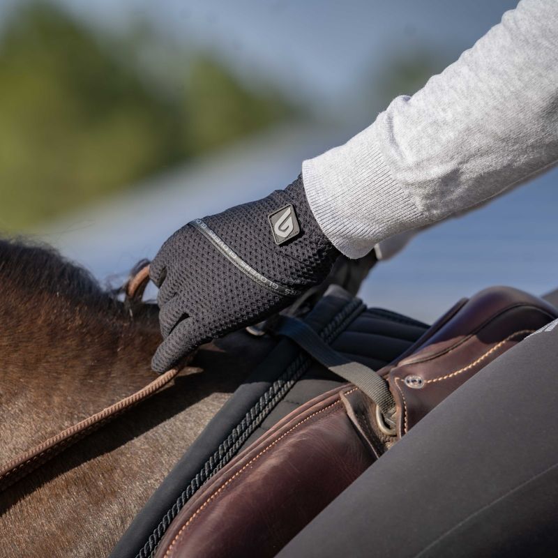 Gants équitation Summer Slim Glovers noir - Le Paturon