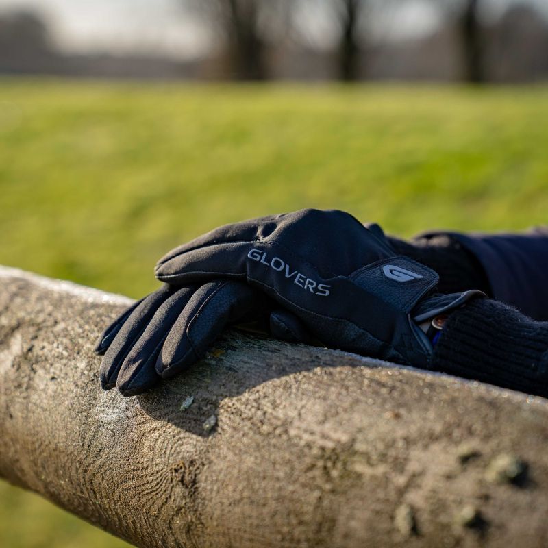 Gants équitation Winter Wind Proof Glovers noir - Le Paturon