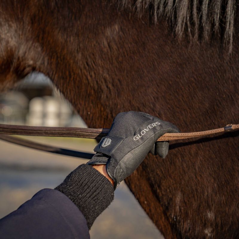 Gants équitation Winter Wind Proof Glovers noir - Le Paturon