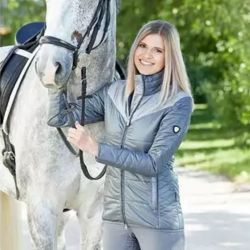 Veste équitation femme Kaylee Covalliero gris foncé - Le Paturon