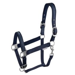 Licol cheval nylon Atheltic Waldhausen bleu pétrole - Le Paturon