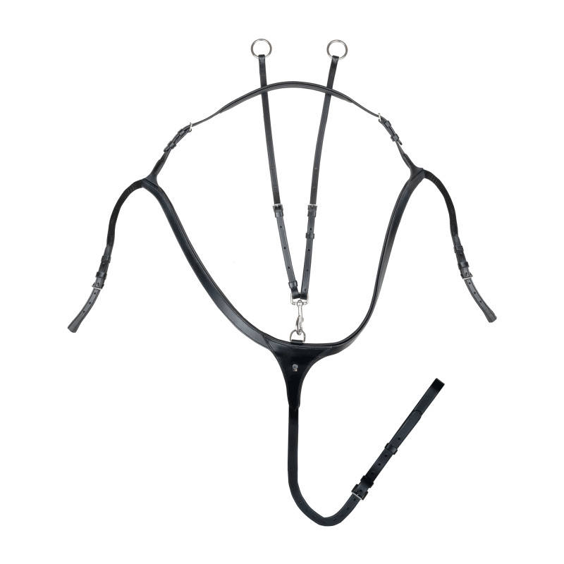 Collier de chasse cheval à pont 3 points X-Line Waldhausen noir - Le Paturon