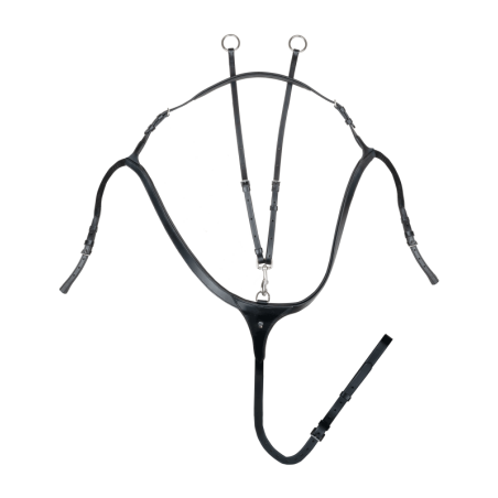 Collier de chasse cheval à pont 3 points X-Line Waldhausen noir - Le Paturon