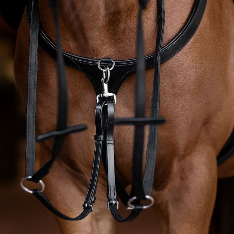 Collier de chasse cheval à pont 3 points X-Line Waldhausen noir - Le Paturon