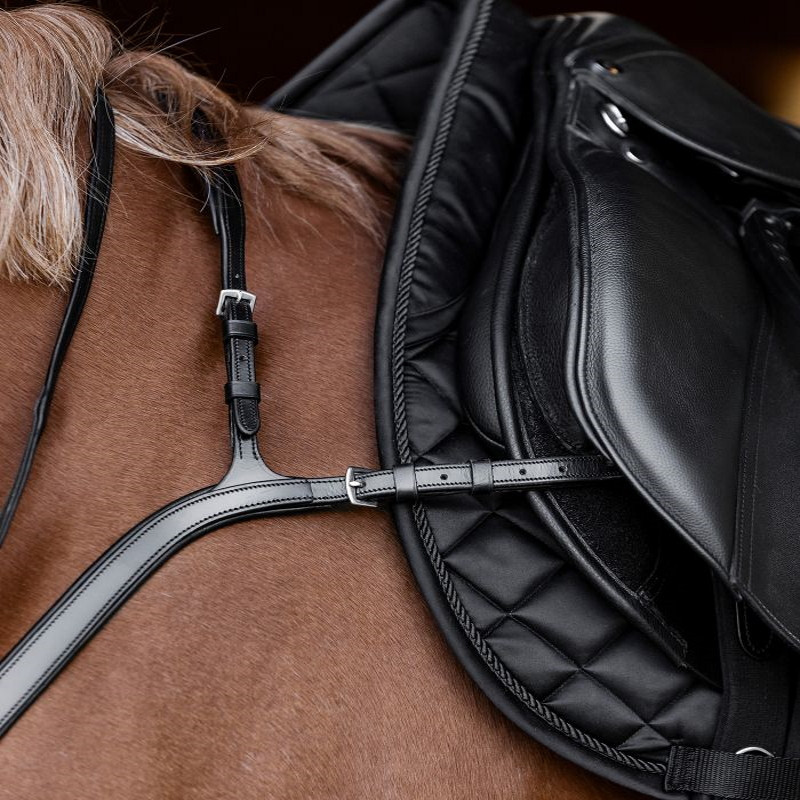 Collier de chasse cheval à pont 3 points X-Line Waldhausen noir - Le Paturon