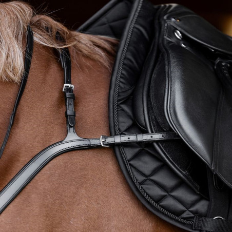Collier de chasse cheval à pont 3 points X-Line Waldhausen noir - Le Paturon